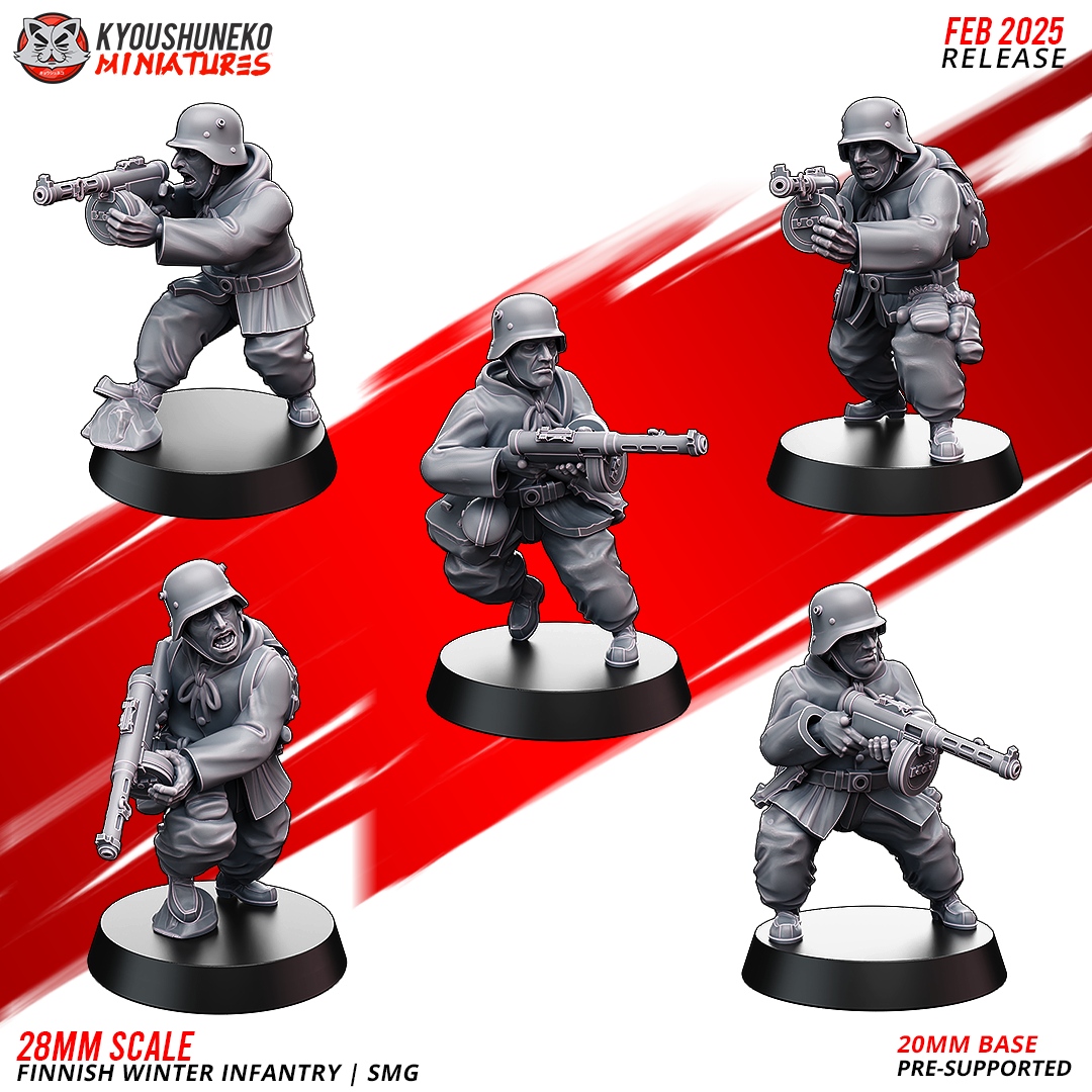 SMG | Finnish Winter Infantry ww2 - Kyoushuneko Miniatures