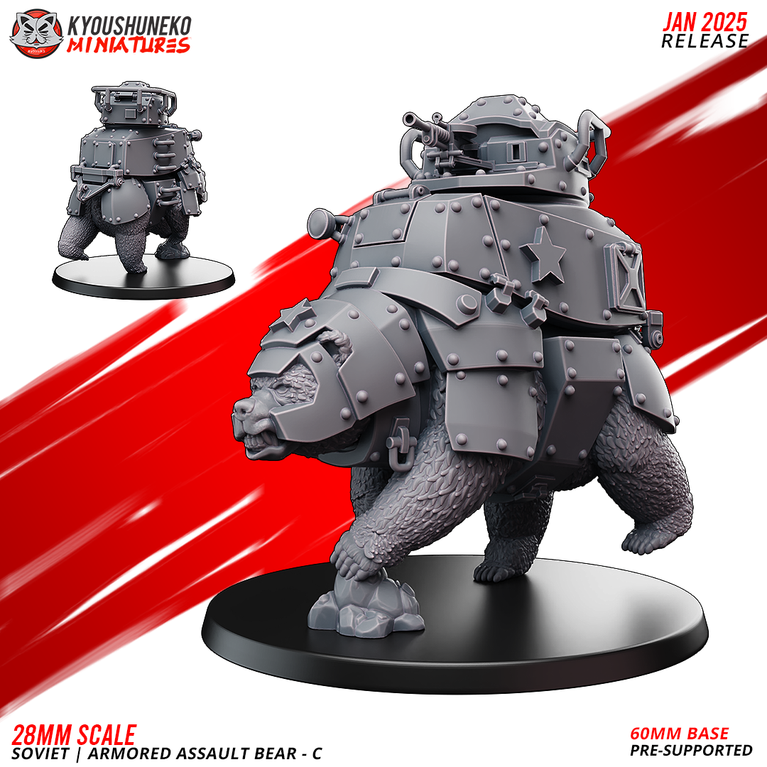 Armored Assault Bear - C | Soviet ww2 - Kyoushuneko Miniatures