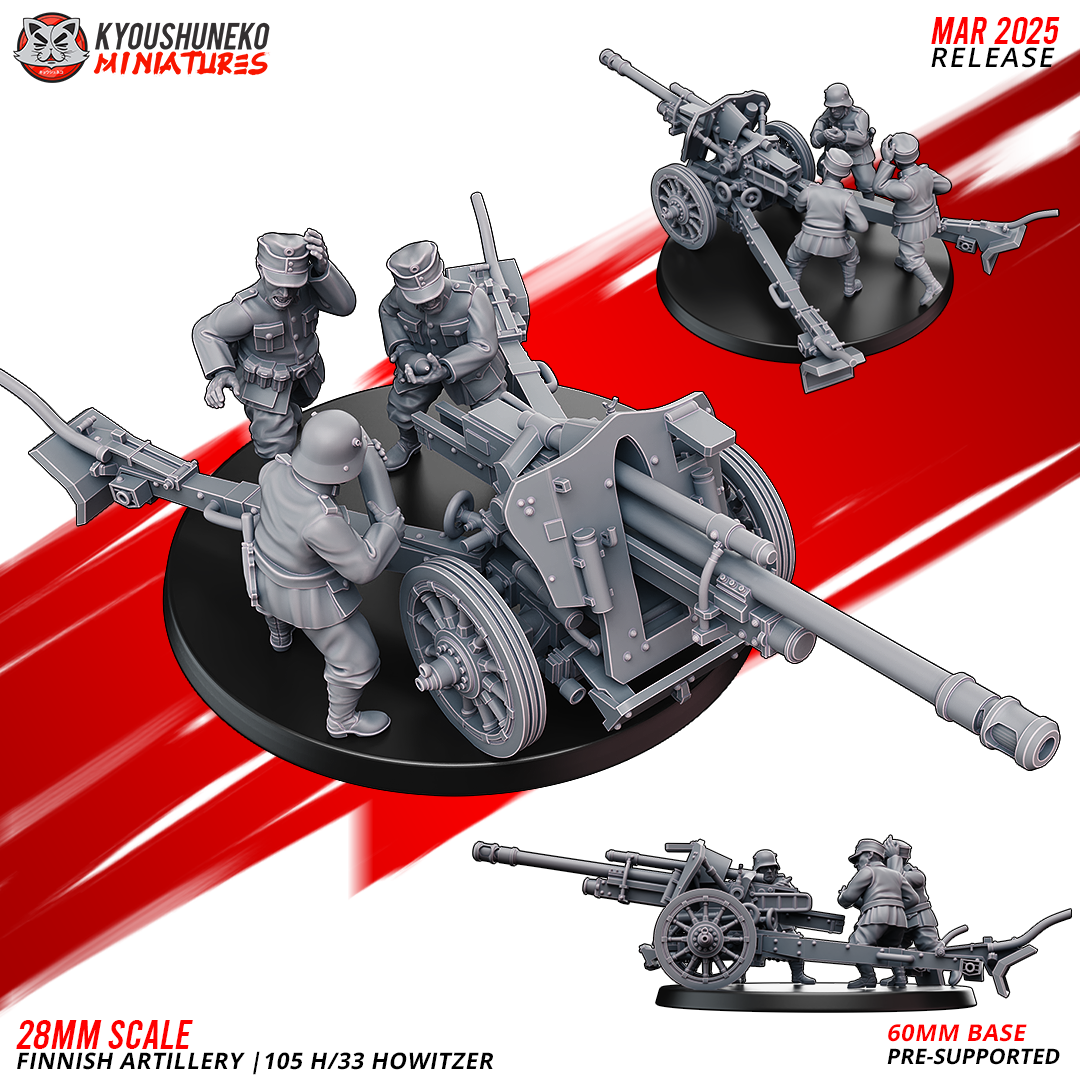 105 H/33 Howitzer | Finnish Artillery ww2 - Kyoushuneko Miniatures