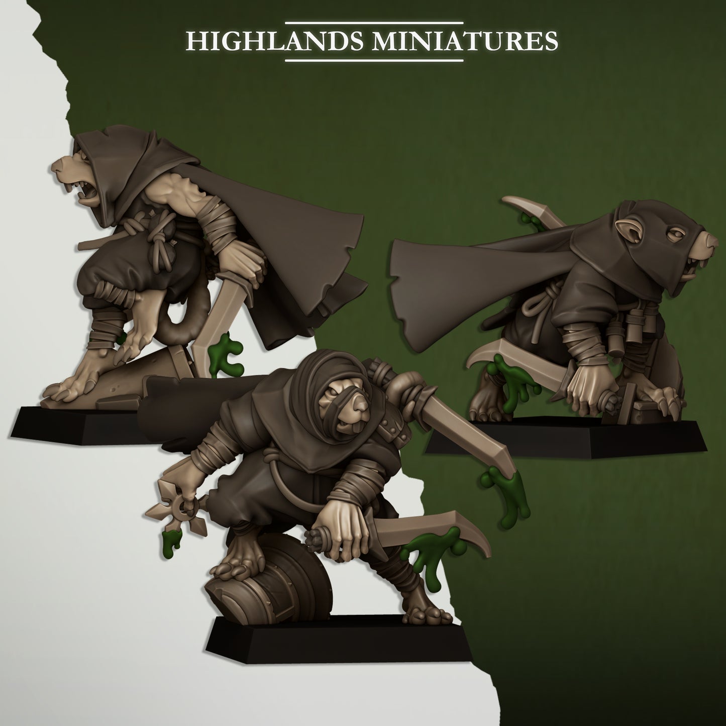 Sewer Vermin Assassins - Highlands Miniatures