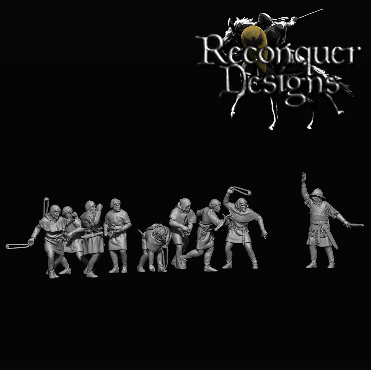 14th century Slingers and Infantry Captain - Reconquer Designs
