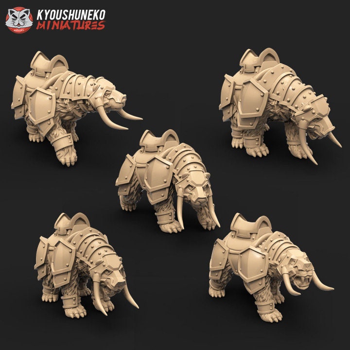 Armored Polar Bear Mount - Krizhnev - Kyoushuneko miniatures