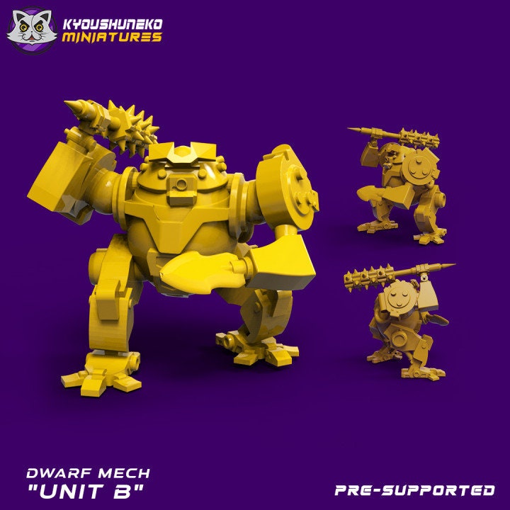 Space Dwarf Mech B - Kyoushuneko miniatures