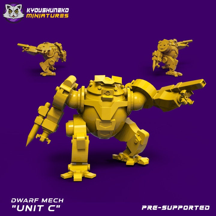 Space Dwarf Mech C - Kyoushuneko miniatures