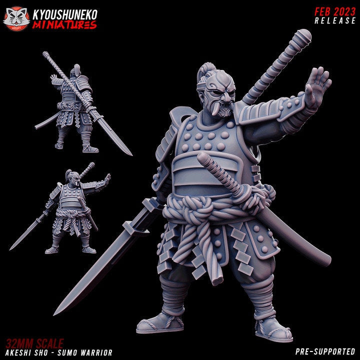 Japanese Akeshi Sho Sumo Warrior Hero - Kyoushuneko Miniatures