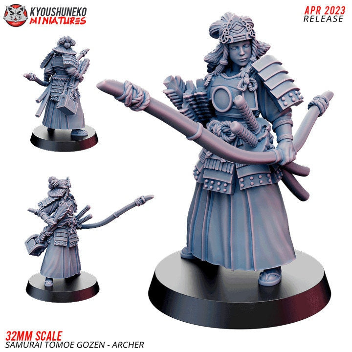 Samurai Tomoe Gozen Archer - Japanese - Kyoushuneko Miniatures