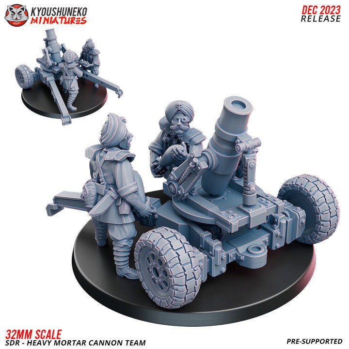 SDR Heavy Mortar Artillery Team - Sikh - Kyoushuneko Miniatures
