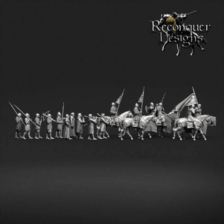 King Alfonso of IX of Leon and his Retinue 28mm - Reconquer Designs
