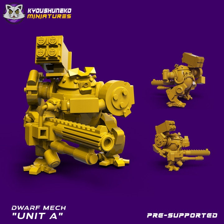 Space Dwarf Mech A - Kyoushuneko miniatures