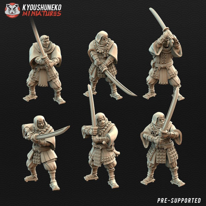 Sohei Monk Swordsmen - Japanese - Kyoushuneko Miniatures