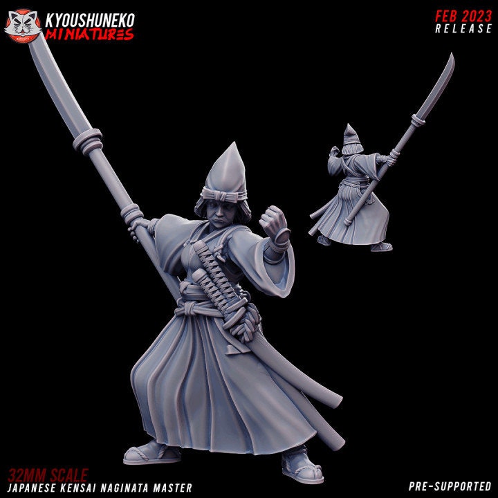 Kensai Naginata Master - Japanese - Kyoushuneko Miniatures