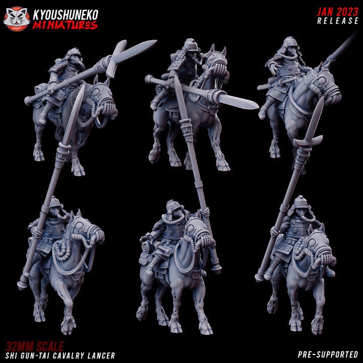 Shi Gun-Tai Cavalry Lancers - Kyoushuneko Miniatures