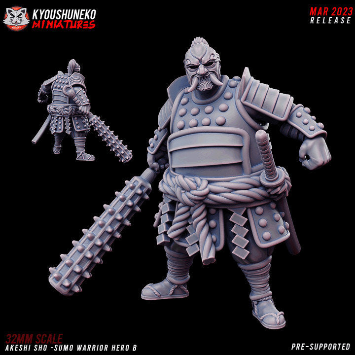 Japanese Akeshi Sho Sumo Warrior Hero B - Kyoushuneko Miniatures