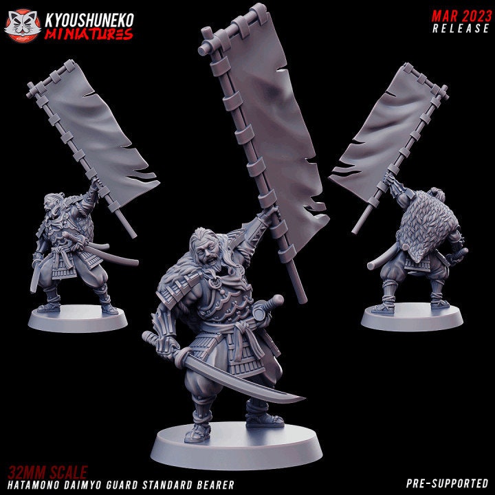 Japanese Hatamono Daimyo Guard Standard Bearer - Japanese - Kyoushuneko Miniatures