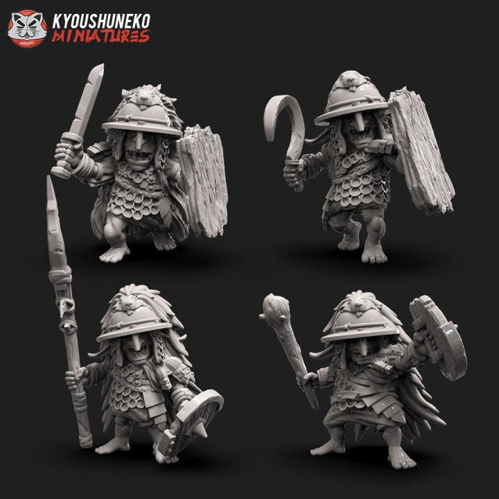 Goblin Warriors - Black Orc - Kyoushuneko Miniatures
