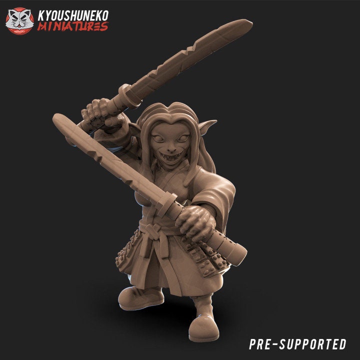 Female Goblin Mulan - Black Orc - Kyoushuneko Miniatures