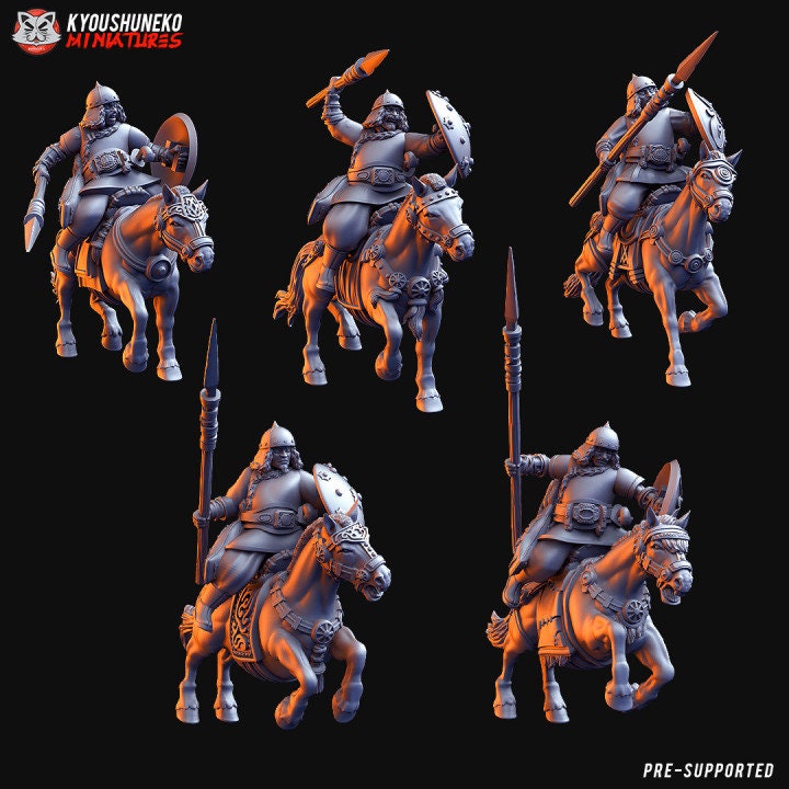 Mongol Spearmen Light Cavalry - Kyoushuneko Miniatures
