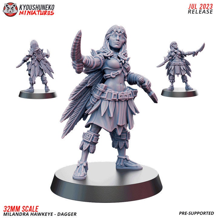 Milandra Hawkeye Dagger - Elf - Kyoushuneko Miniatures