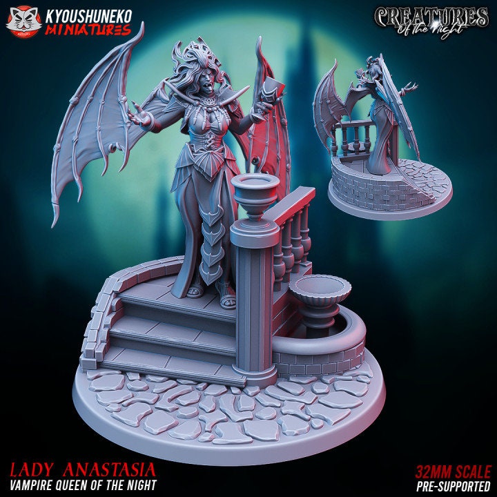 Lady Anastasia Vampire Queen - Army of the Deads - Kyoushuneko Miniatures