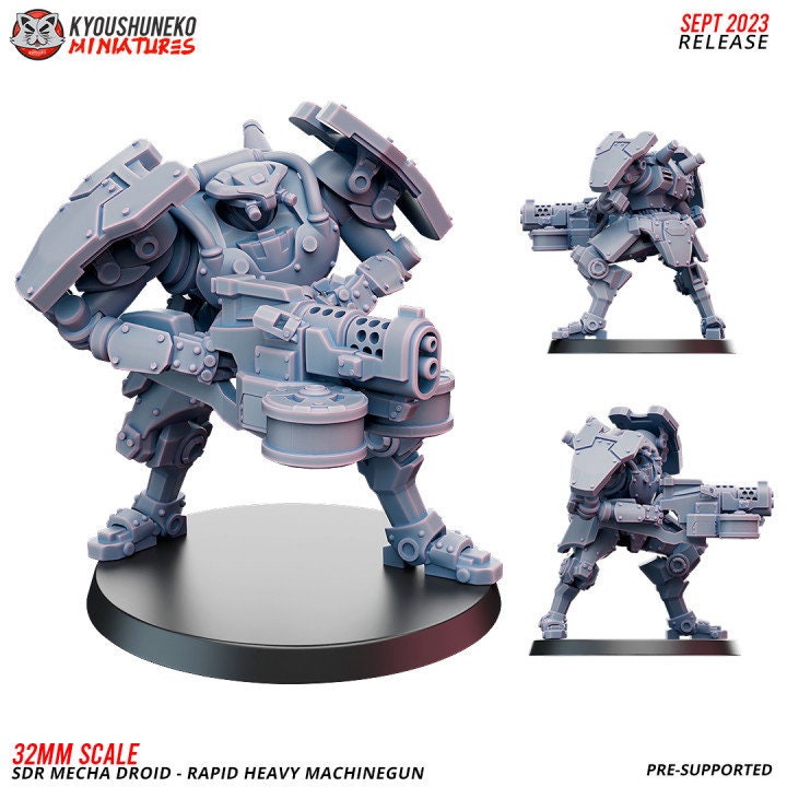 SDR Mecha Droid Rapid Heavy Machine Gun - Japanese ww2 - Kyoushuneko Miniatures