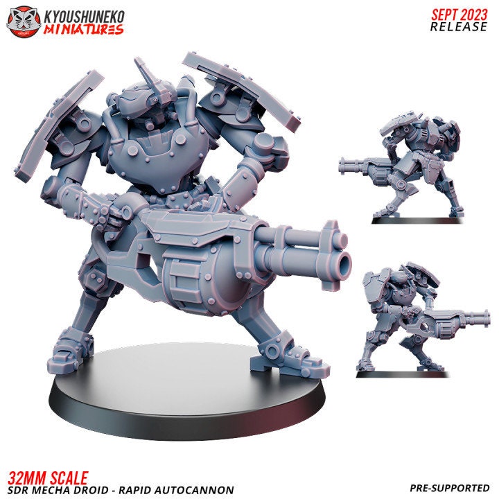 SDR Mecha Droid Autocannon - Japanese ww2 - Kyoushuneko Miniatures