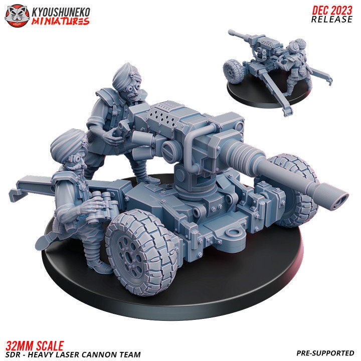 SDR Heavy Laser Cannon Artillery Team - Sikh - Kyoushuneko Miniatures