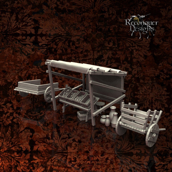 Medieval Market Scene Set A 28mm - Reconquer Designs