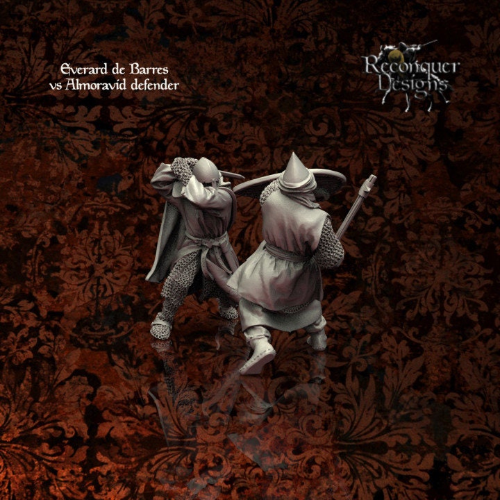 Everard de Barres, Knight Templar vs Almoravid 28mm - Reconquer Designs
