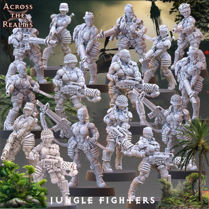 Jungle Fighters - Pinup Corps - Across the Realms 32mm
