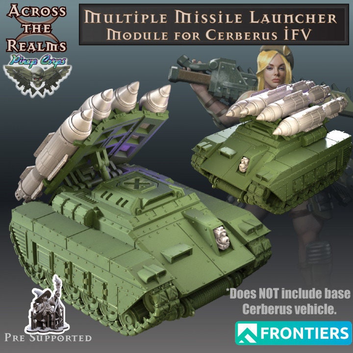 Multiple Missile Launcher Cerberus IFV - Pinup Corps - Across the Realms 32mm