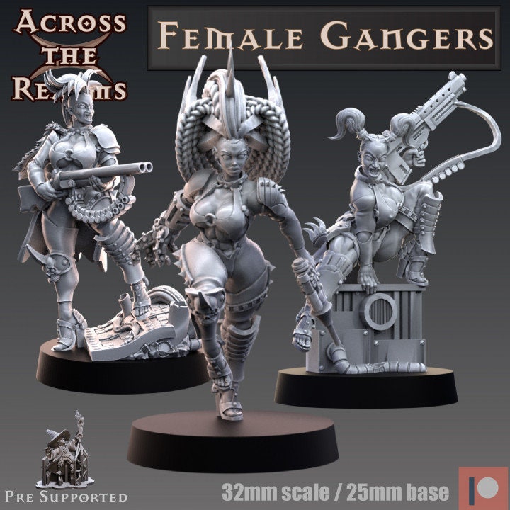 Female Gangers - Pinup Corps - Across the Realms 32mm