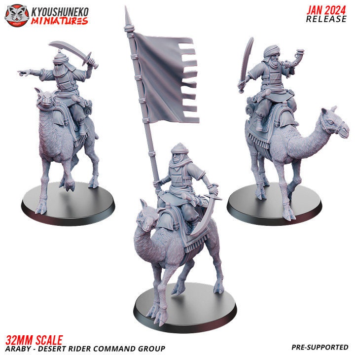 Desert Rider Command Group - Araby - Kyoushuneko Miniatures