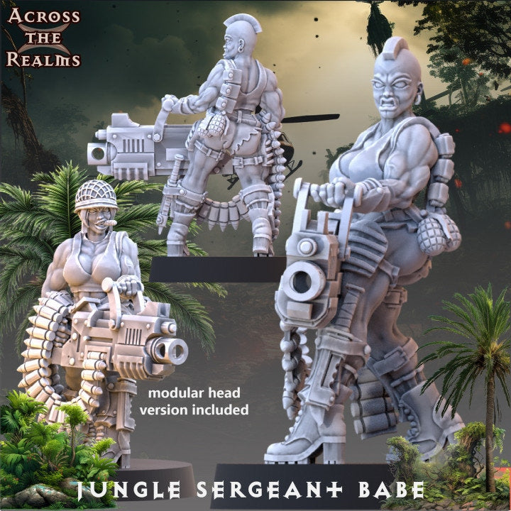 Jungle Sergeant Babe - Pinup Corps - Across the Realms 32mm