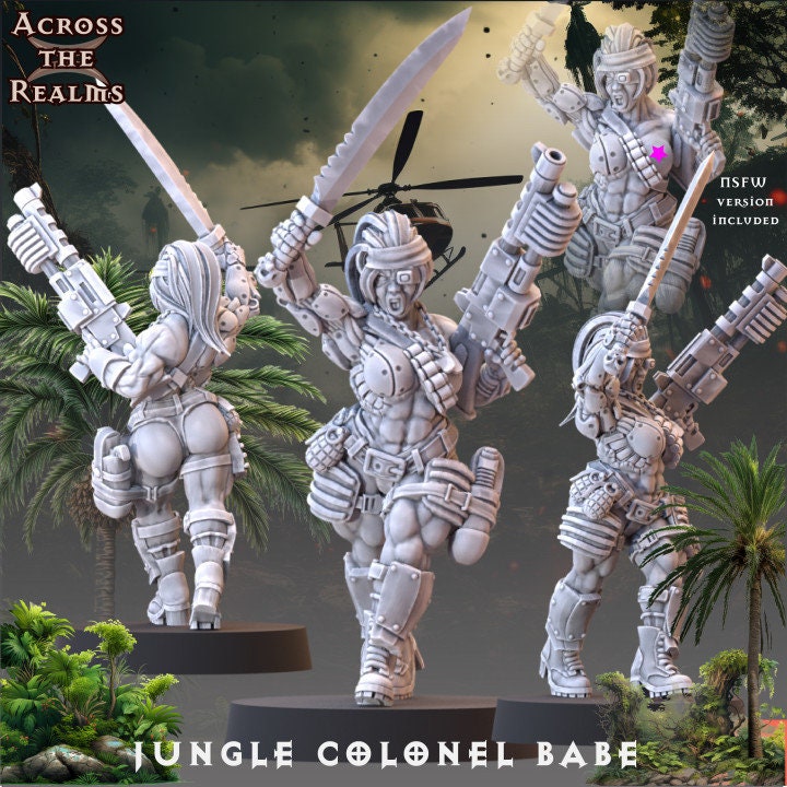 Jungle Colonel Babe - Pinup Corps - Across the Realms 32mm