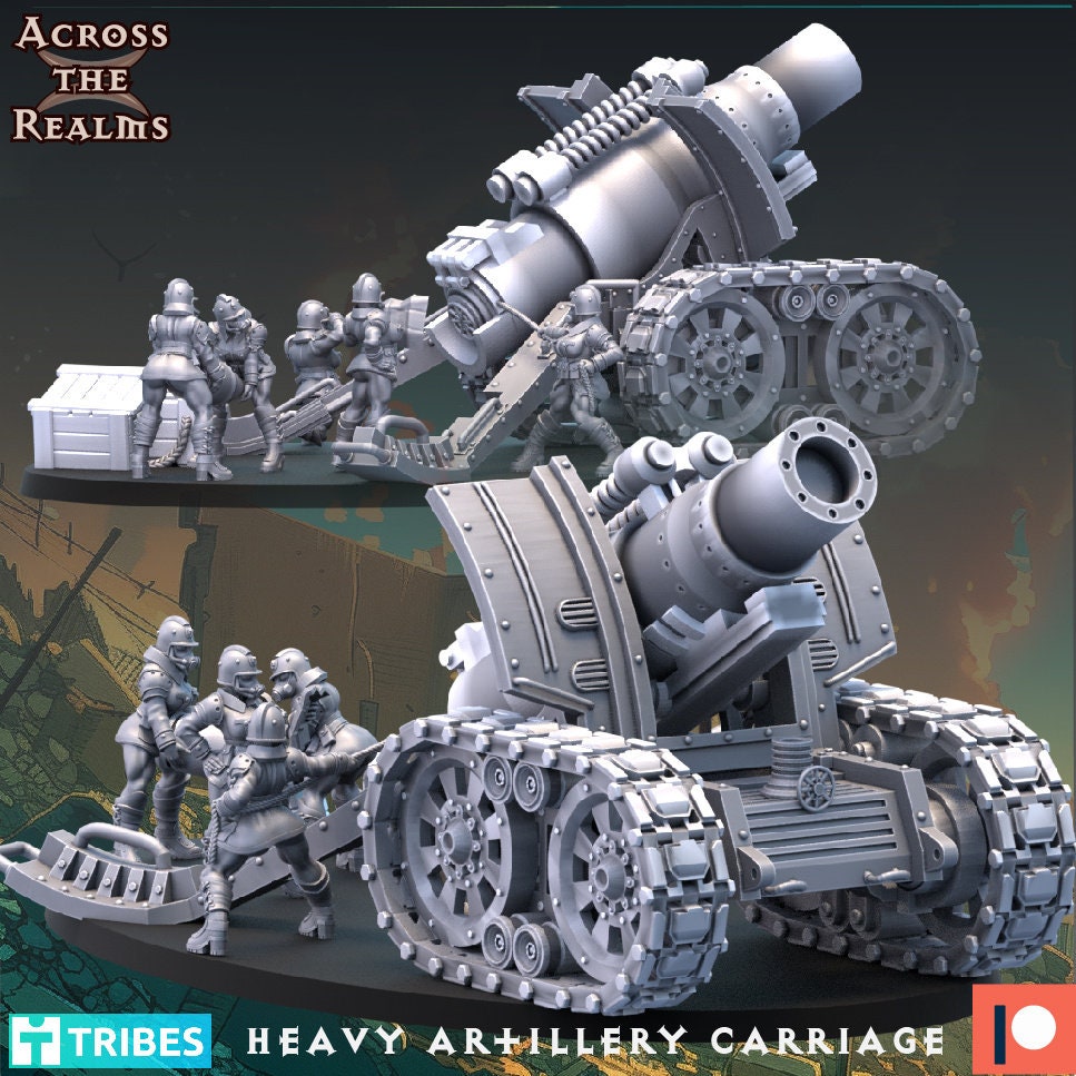 Cult of Death Heavy artllery carriage - Pinup Corps - Across the Realms 32mm