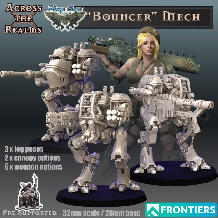 Bouncer Mech - Pinup Corps - Across the Realms 32mm