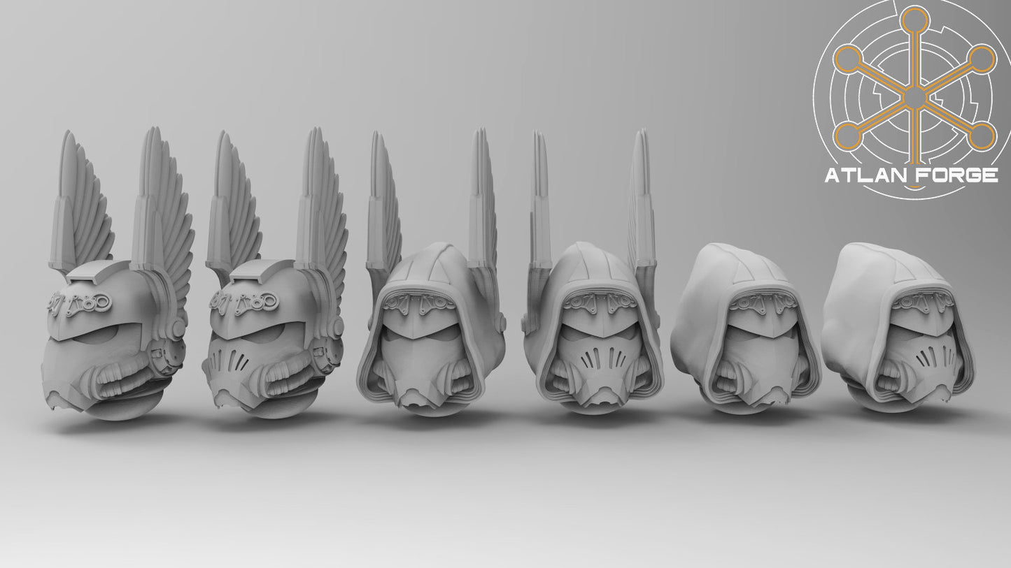 Helmets - The Knights Angelic - Bits - Atlan Forge