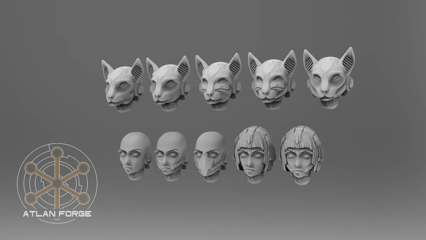 Heads - Aegyptus Sekhmet - Bits - Atlan Forge
