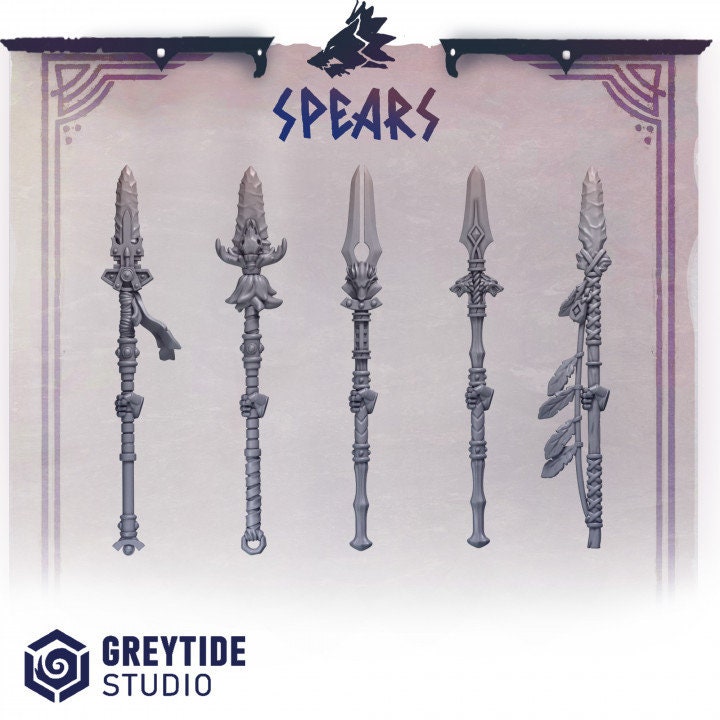 Spears PH - Arms and Weapons - Bits - GreyTide Studio