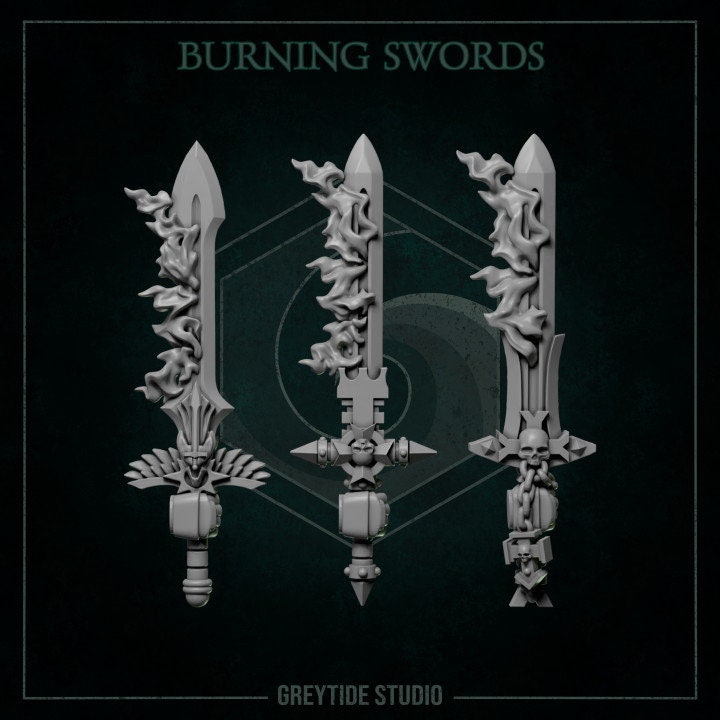 Burning Swords - Arms and Weapons - Bits - GreyTide Studio