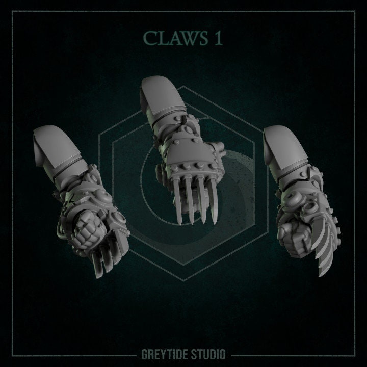 Claws 1 - Arms and Weapons - Bits - GreyTide Studio