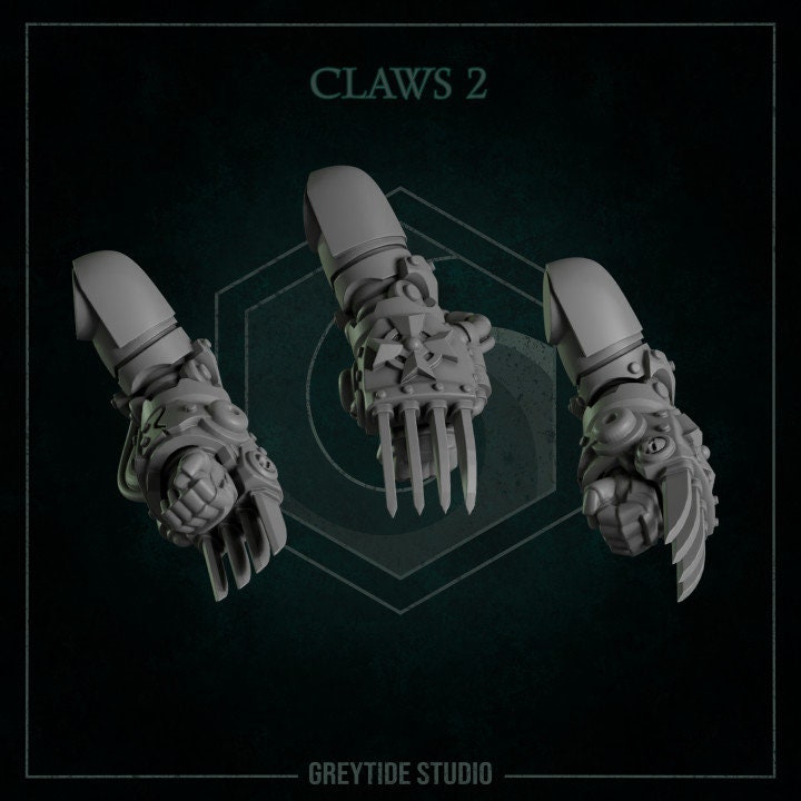 Claws 2 - Arms and Weapons - Bits - GreyTide Studio