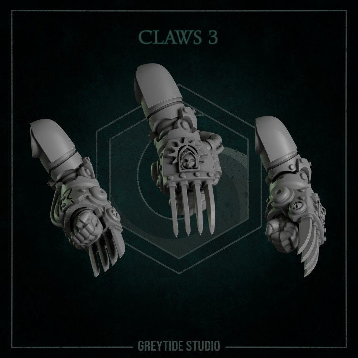 Claws 3 - Arms and Weapons - Bits - GreyTide Studio