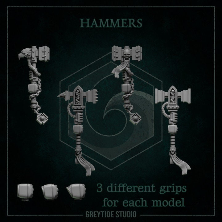 Hammers - Arms and Weapons - Bits - GreyTide Studio