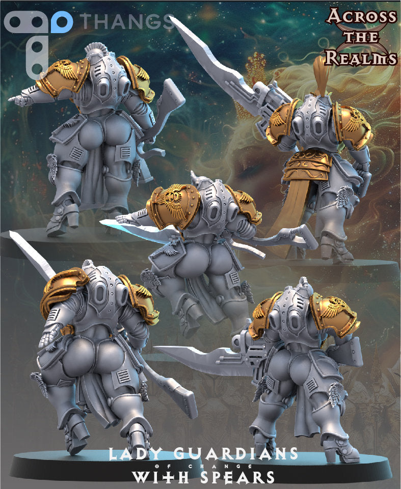 Lady Guardians with Spears - Across the Realms 32mm
