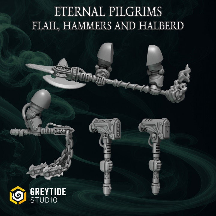 EPT Flail, Hammers and Halberd - Arms and Weapons - Bits - GreyTide Studio