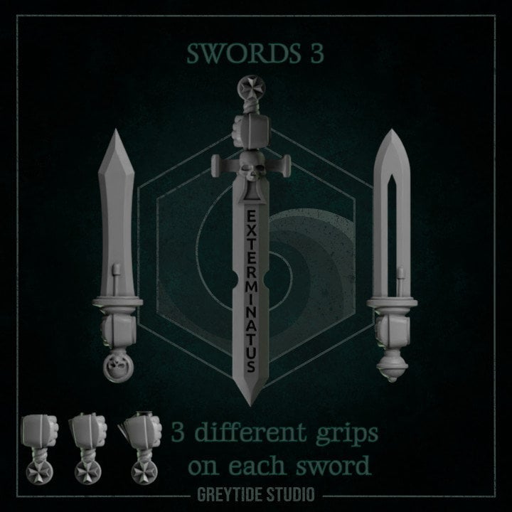 Swords 3 - Arms and Weapons - Bits - GreyTide Studio