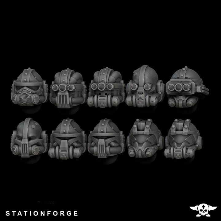 Helmets - Scavenger Frontliners - StationForge - 28mm