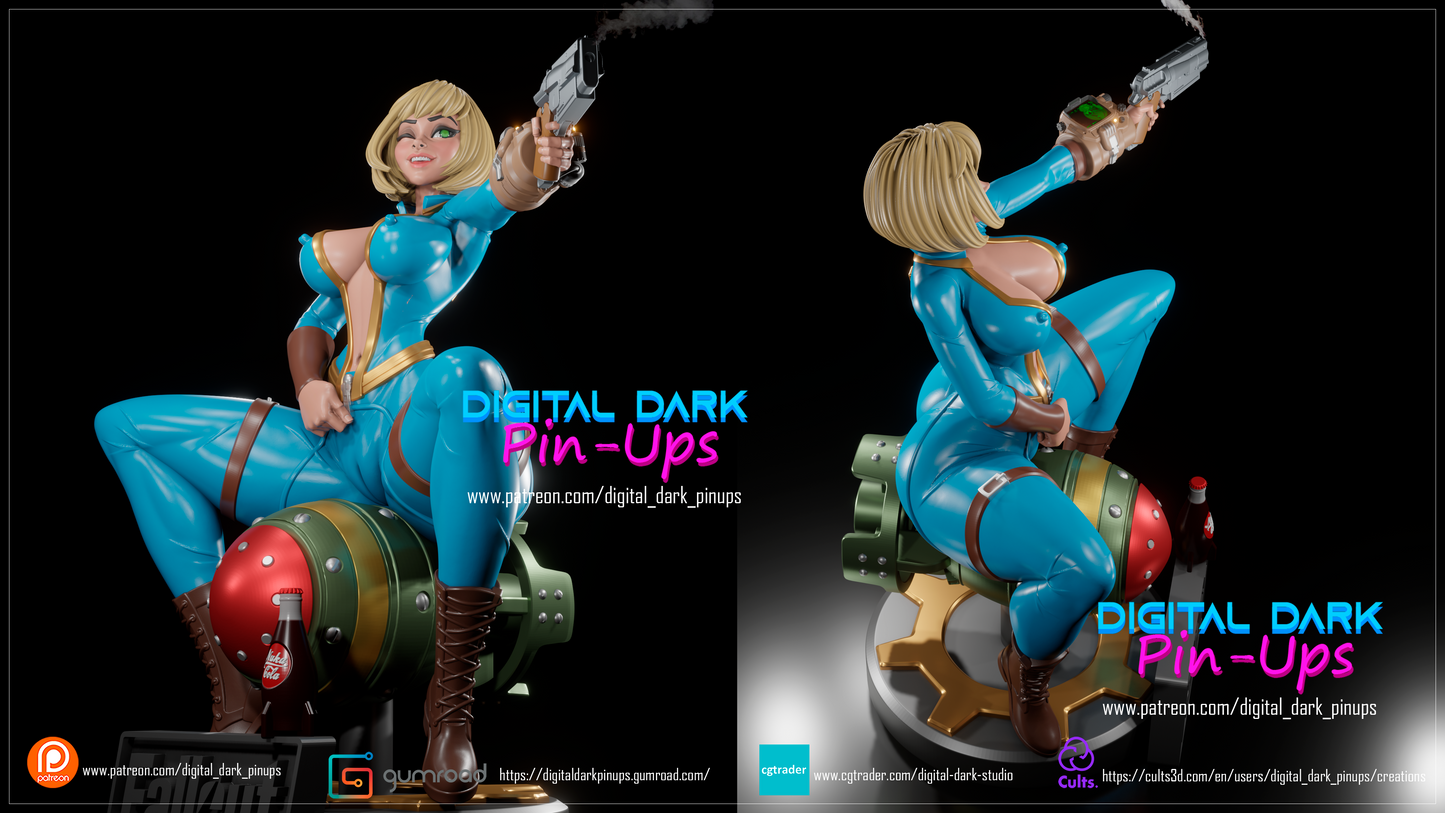 Vault Girl - Digital Dark Pin-ups