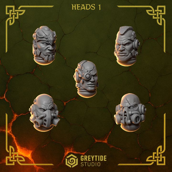 Heads 1 AW - Bits - GreyTide Studio